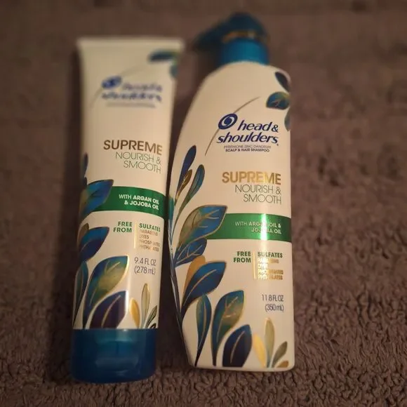 2 HEAD & SHOULDERS SUPREME 1SHAMPOO & 1CONDITIONER W/ARGAN OIL JOJOBA OIL - Picture 1 of 6